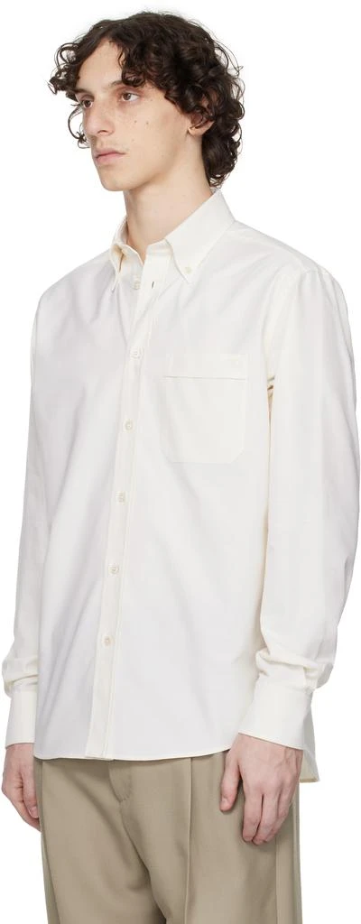 商品Valentino|Off-White Cotton Oxford Slim Fit VLogo Shirt,价格¥7771,第4张图片详细描述