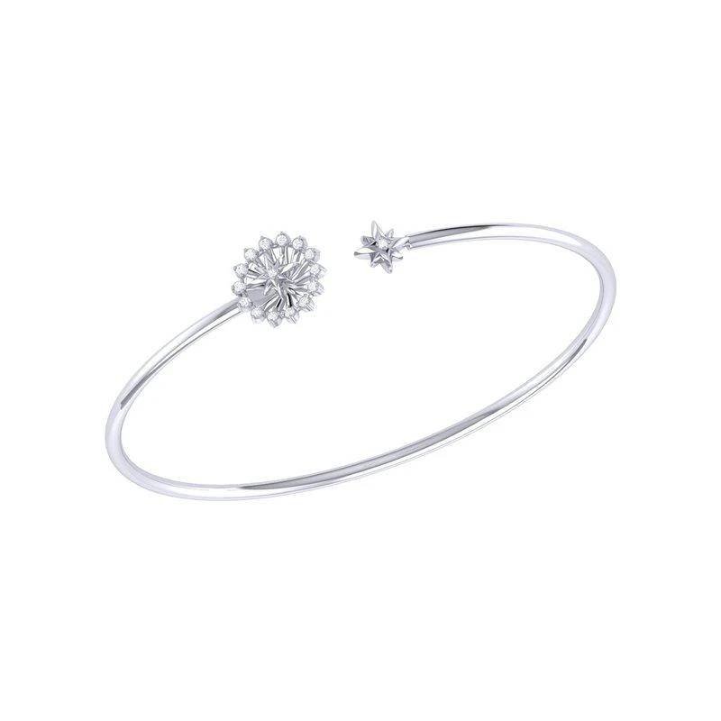 商品LuvMyJewelry|Starburst Adjustable Diamond Cuff in Sterling Silver,价格¥2484,第1张图片