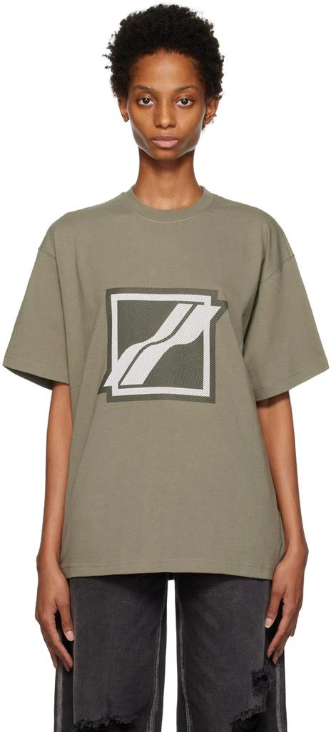 商品We11done|Khaki Bonded T-Shirt,价格¥1837,第1张图片