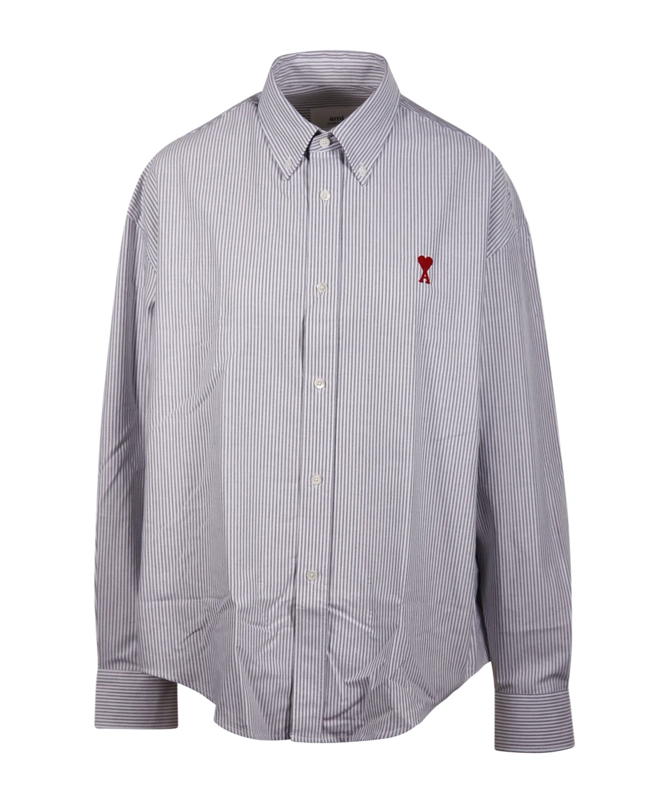 商品AMI|AMI 男士衬衫 USH130CO0021039 灰色,价格¥1535,第1张图片