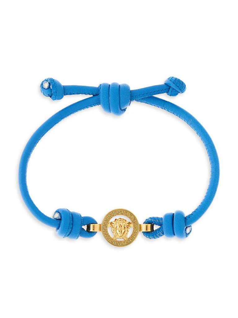 商品Versace|Medusa Goldtone & Leather Bracelet,价格¥1862,第1张图片