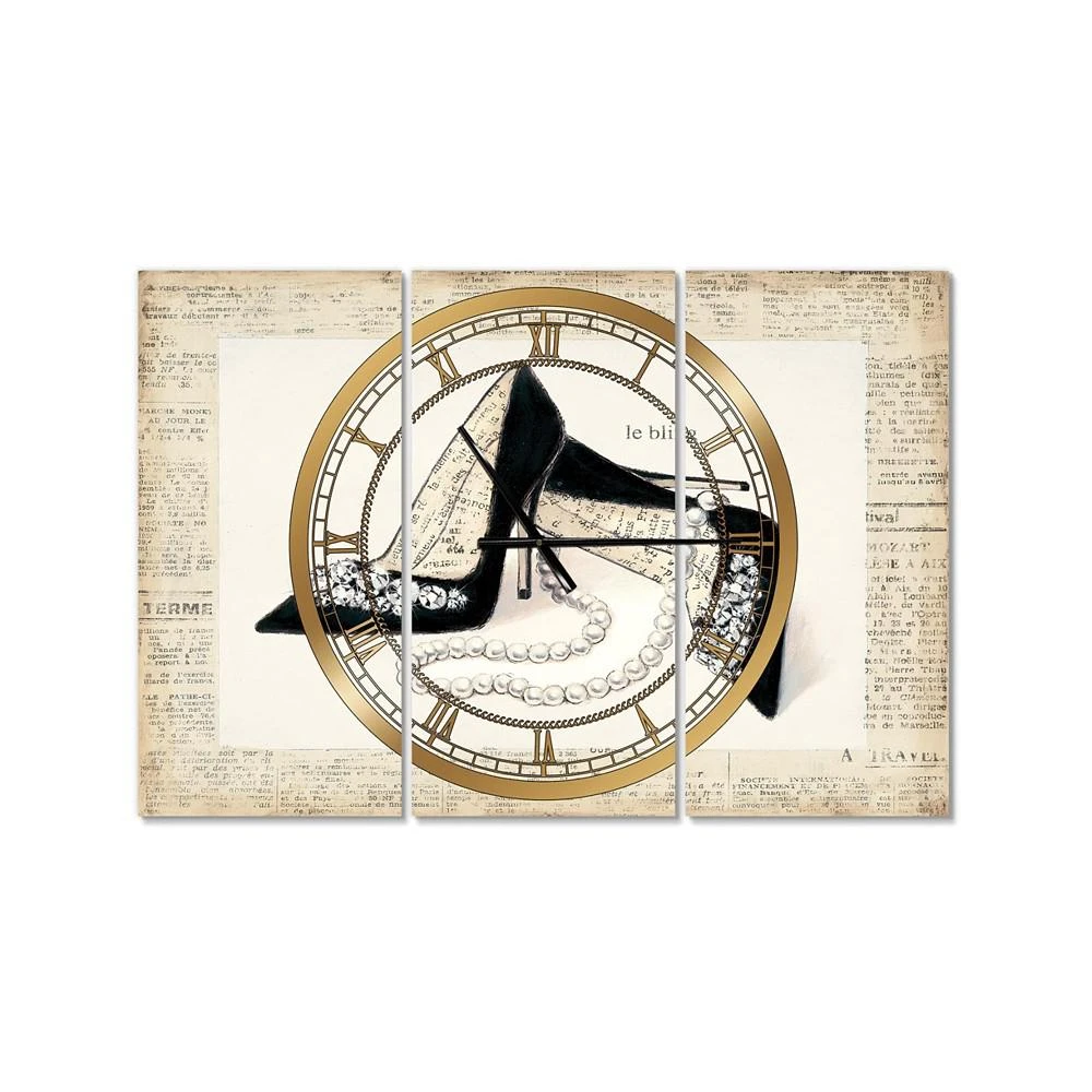 商品Designart|Glam 3 Panels Metal Wall Clock,价格¥1861,第1张图片
