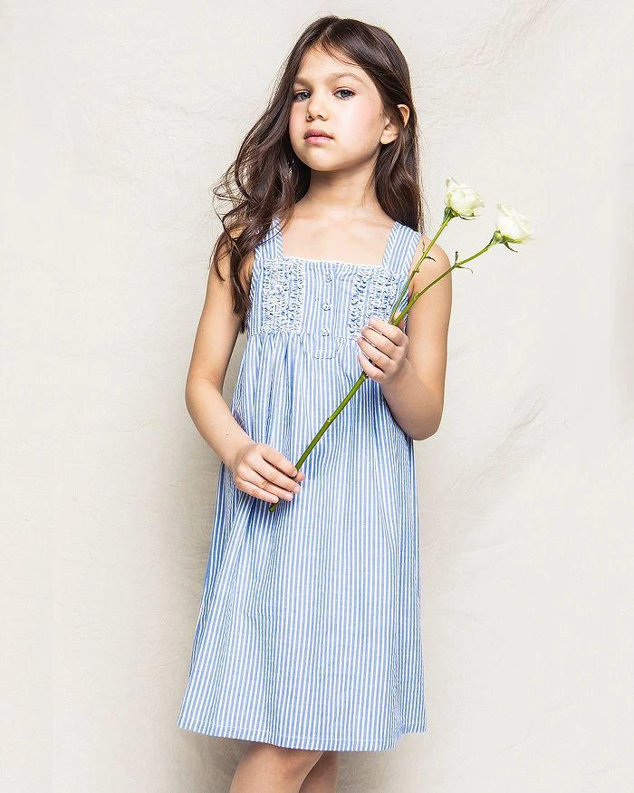 商品Petite Plume|Girls' Seersucker Charlotte Nightgown - Baby, Little Kid, Big Kid,价格¥361,第2张图片详细描述