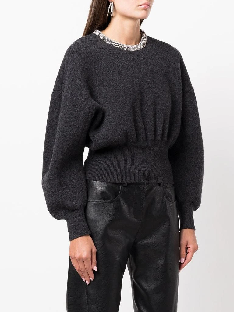 商品Alexander Wang|ALEXANDER WANG WOMEN PULLOVER WITH CRYSTAL TUBULAR NECKLACE,价格¥3187,第1张图片