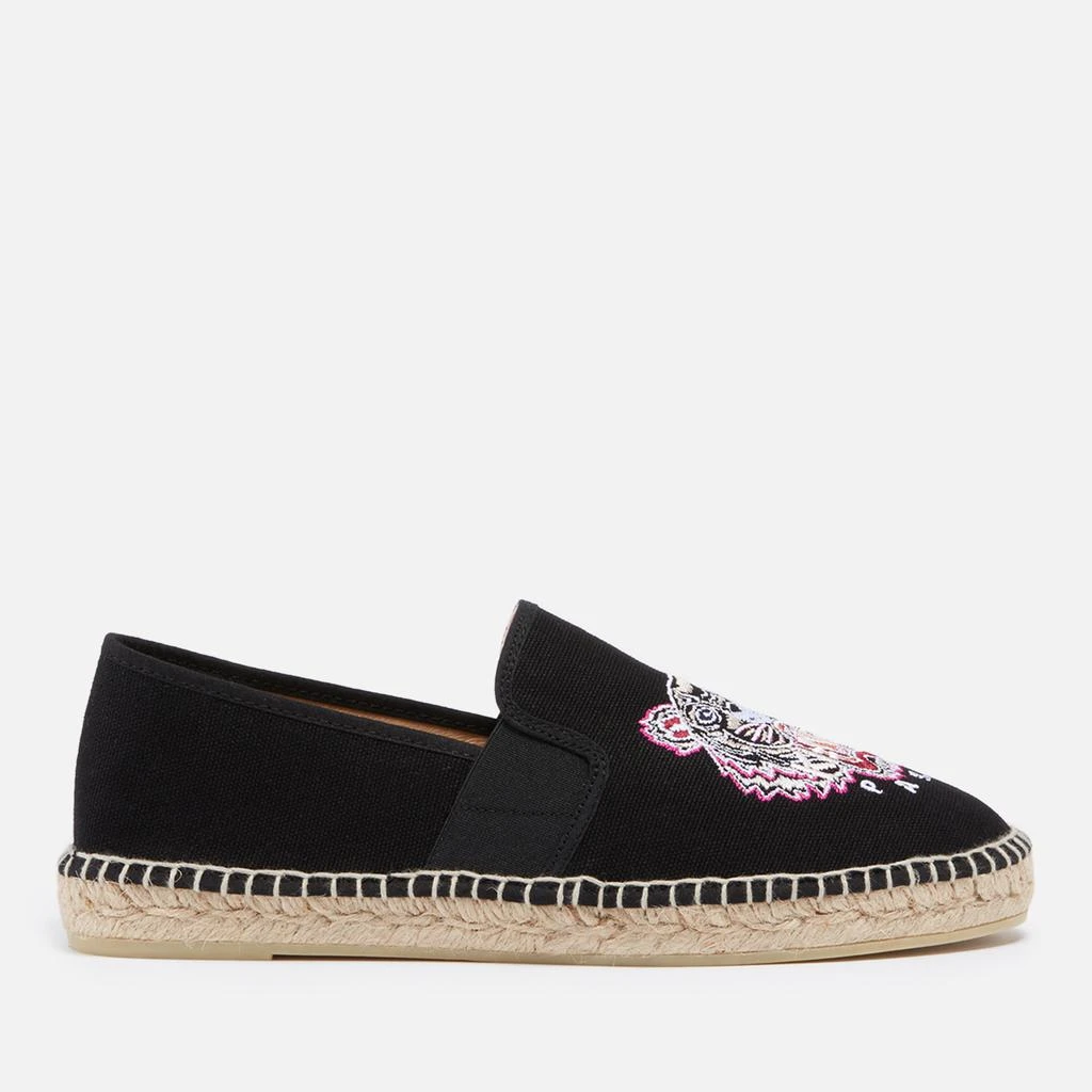 商品Kenzo|KENZO Tiger Embroidered Cotton-Canvas Espadrilles,价格¥952,第1张图片