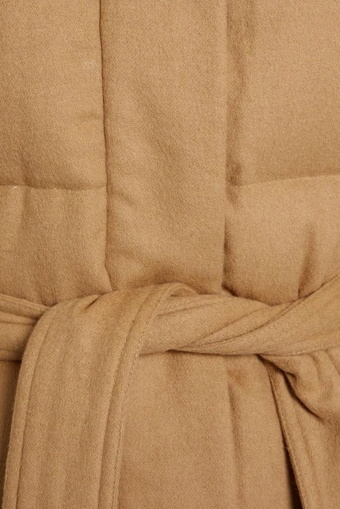 商品Joseph|Celida quilted brushed wool, TENCEL™ and cashmere-blend flannel hooded down coat,价格¥2995-¥4782,第4张图片详细描述