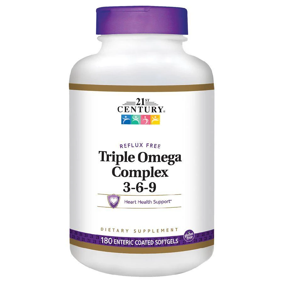 商品21st Century|Enteric Coated Triple Omega Complex 3-6-9, Reflux Free,价格¥149,第1张图片