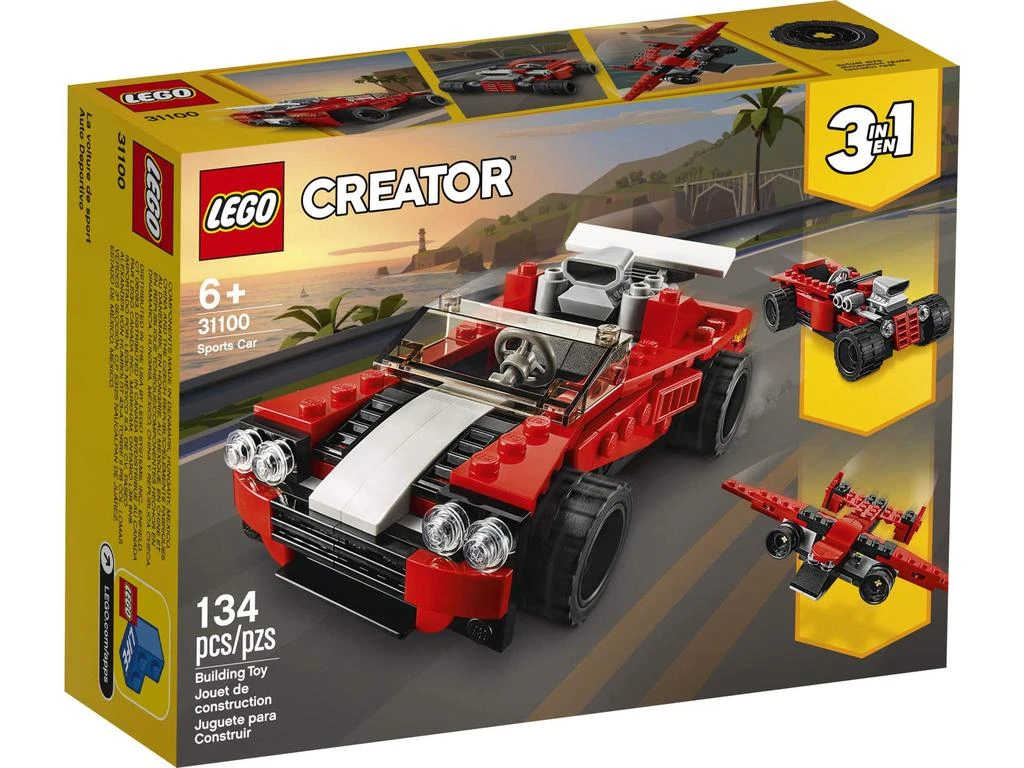 商品LEGO|LEGO Creator 3in1 Sports Car Toy 31100 Building Kit (134 Pieces),价格¥75,第2张图片详细描述
