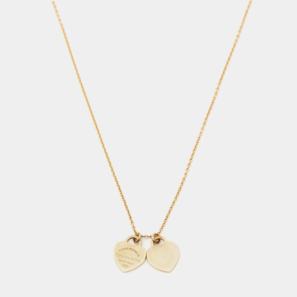 商品[二手商品] Tiffany & Co.|Tiffany & Co. Return to Tiffany Double Heart Tag 18K Yellow Gold Pendant Necklace,价格¥7409,第1张图片