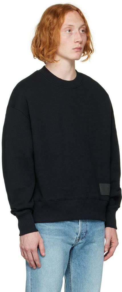 Black Cotton Sweatshirt商品第2张图片规格展示