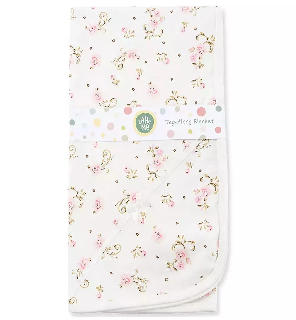 商品Little Me|Baby Girls Sweet Vintage Rose Print Blanket,价格¥96,第3张图片详细描述