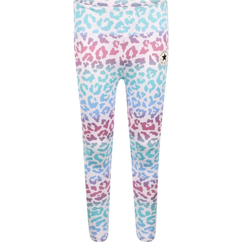 商品Converse|Leopard leggings in blue pink and white,价格¥432,第1张图片