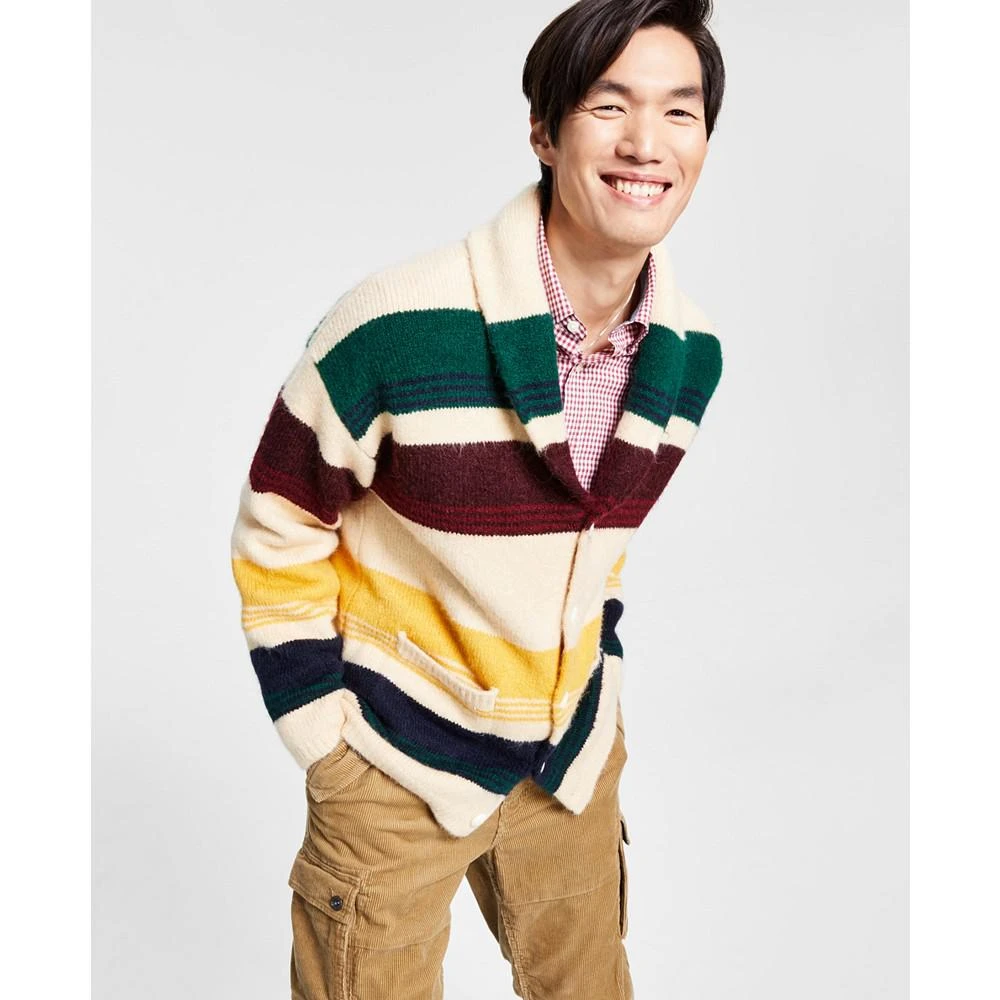 商品Nautica|Men's Multi-Tone Striped Long-Sleeve Cardigan,价格¥325,第1张图片