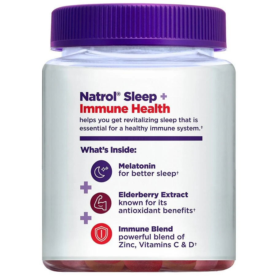 Sleep+ Immune Health, Melatonin and Elderberry, Gummies Berry 商品