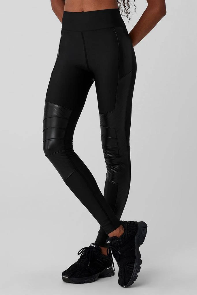 商品Alo|Airlift Winter Warm High-Waist Supermoto Legging - Black,价格¥739,第3张图片详细描述