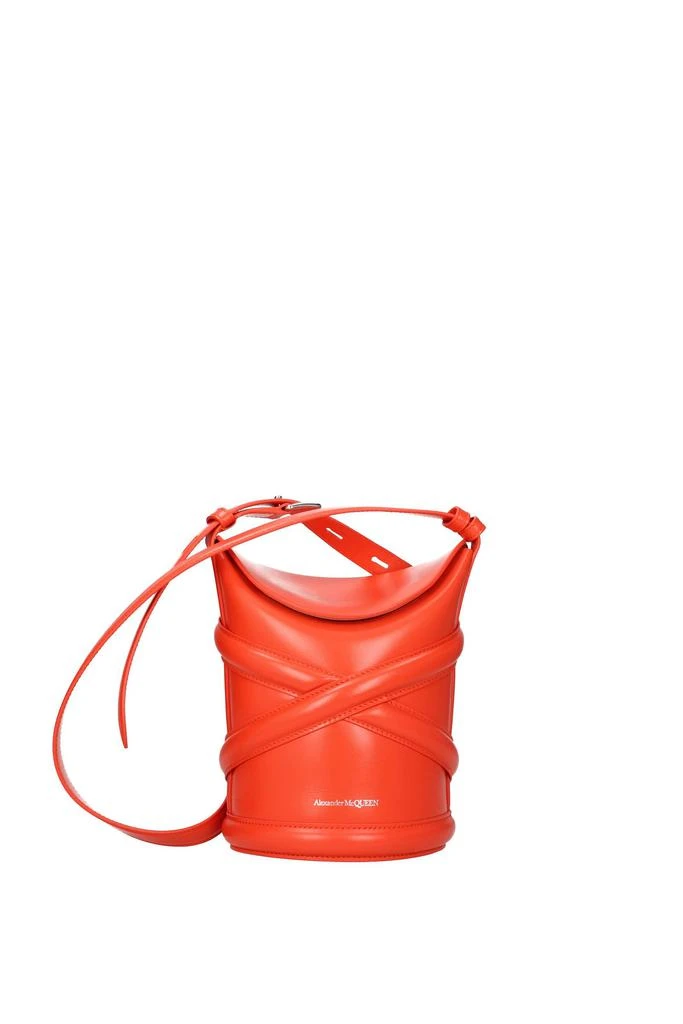 商品Alexander McQueen|Crossbody Bag the curve Leather Orange,价格¥5194,第1张图片