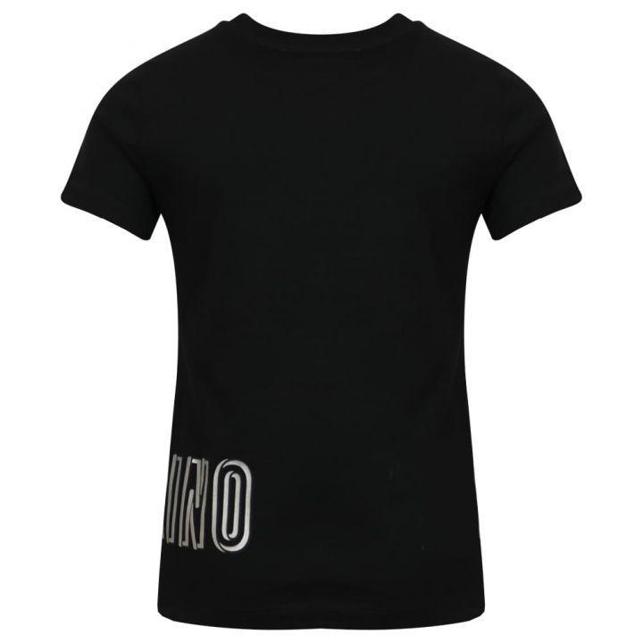 商品Moschino|Black Wrap Around Logo T Shirt,价格¥224,第5张图片详细描述
