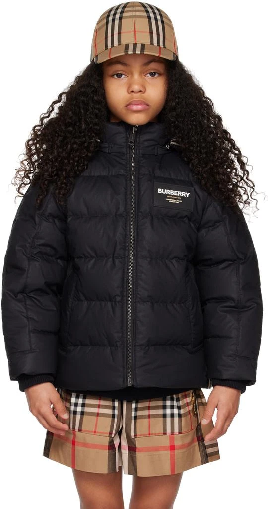 商品Burberry|Kids Black Patch Down Jacket,价格¥4338,第1张图片