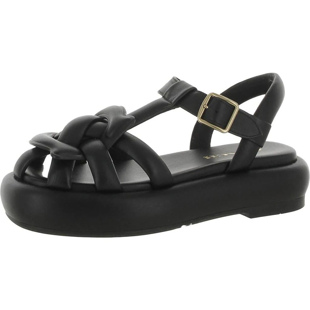 商品Coach|Coach Womens Penney Leather Strappy Flatform Sandals,价格¥732,第1张图片