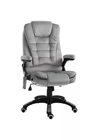 商品belk|Ergonomic Vibrating Massage Office Chair High Back Executive Heated Chair With 6 Point Vibration Reclining Backrest Padded Armrest Grey,价格¥2618,第1张图片