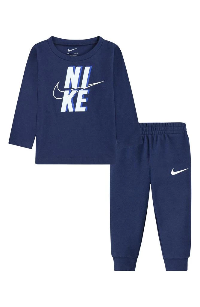 商品NIKE|Stack Block Logo T-Shirt & Joggers Set,价格¥146,第1张图片