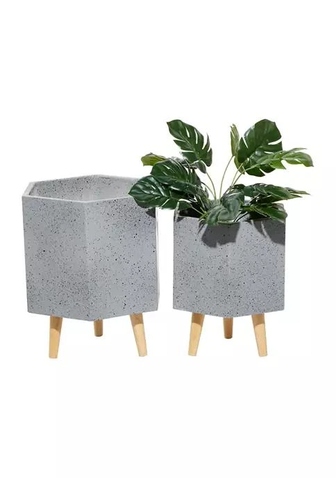 商品Monroe Lane|Lane Contemporary Magnesium Oxide Planter   Set Of 2,价格¥1527,第1张图片