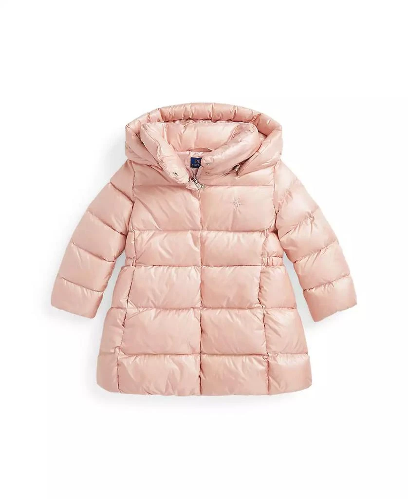 商品Ralph Lauren|Toddler And Little Girls Metallic Down Hooded Long Jacket,价格¥1369,第1张图片