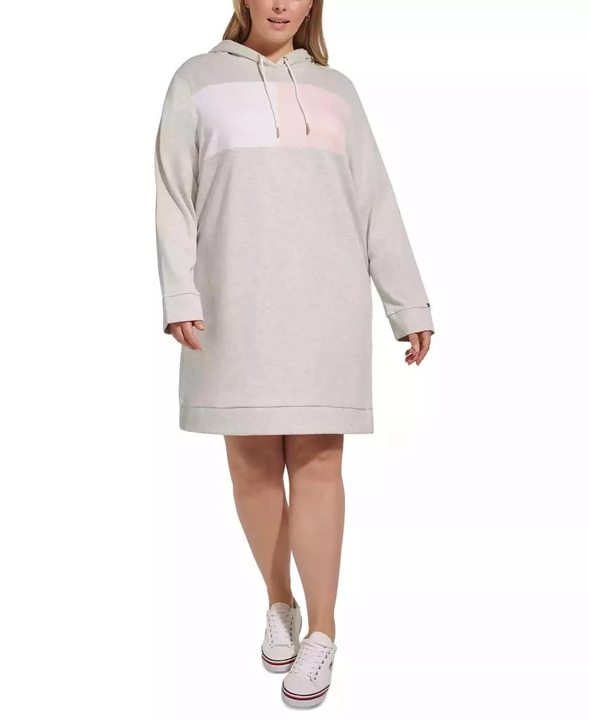 商品Tommy Hilfiger|Plus Size Colorblocked Hoodie Dress,价格¥348,第1张图片