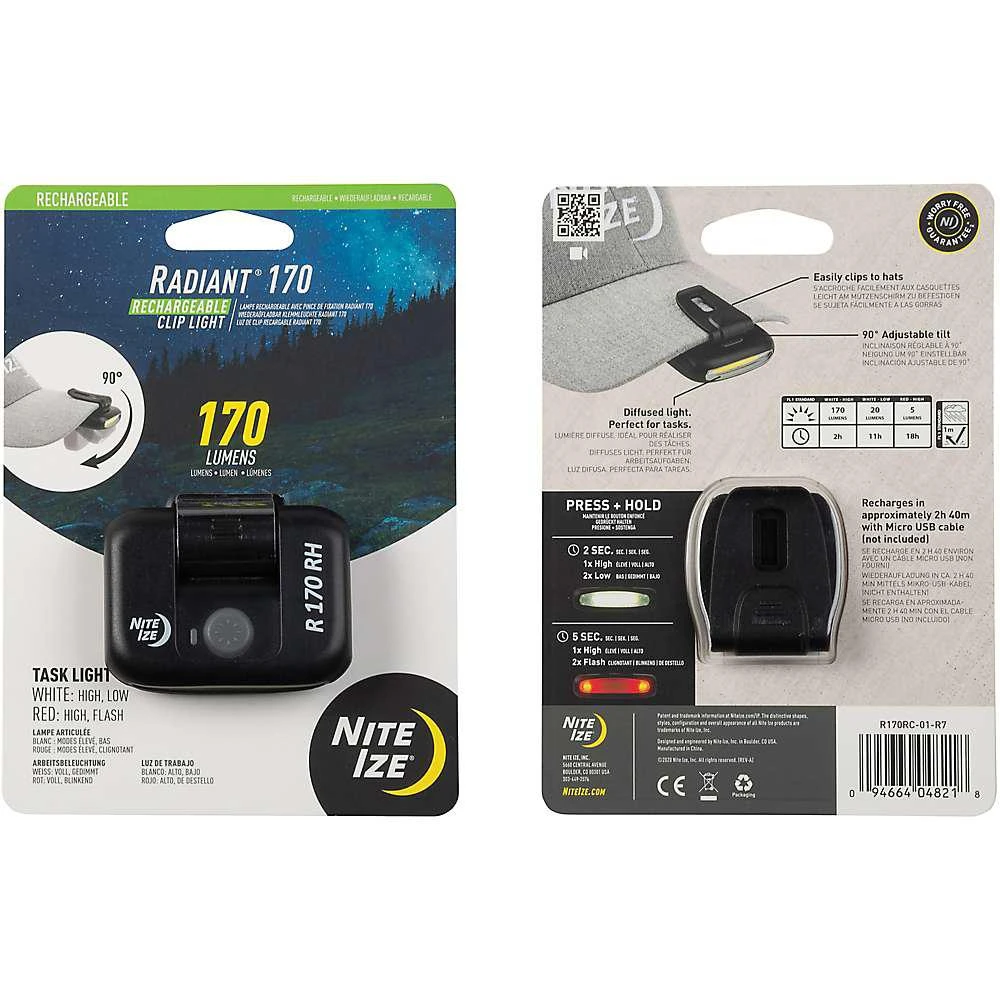 Nite Ie Radiant 170 Rechargable Clip Light 商品