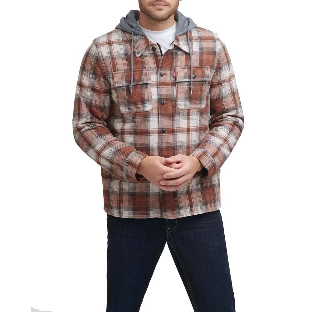 商品Levi's|Men's Faux Sherpa Lined Flannel Shirt Jacket,价格¥295,第1张图片