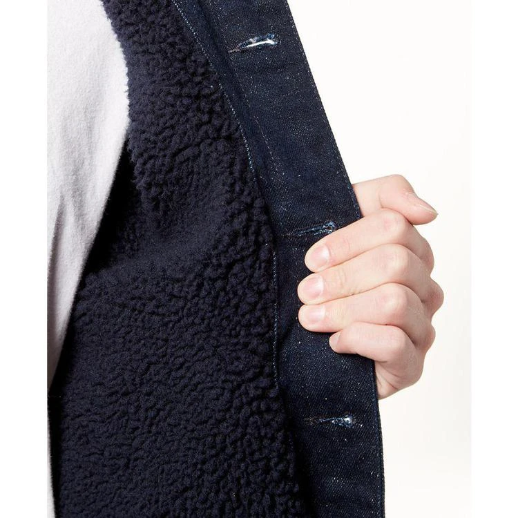商品Tommy Hilfiger|Men's Midnight Denim Faux Sherpa Jacket,价格¥441,第3张图片详细描述
