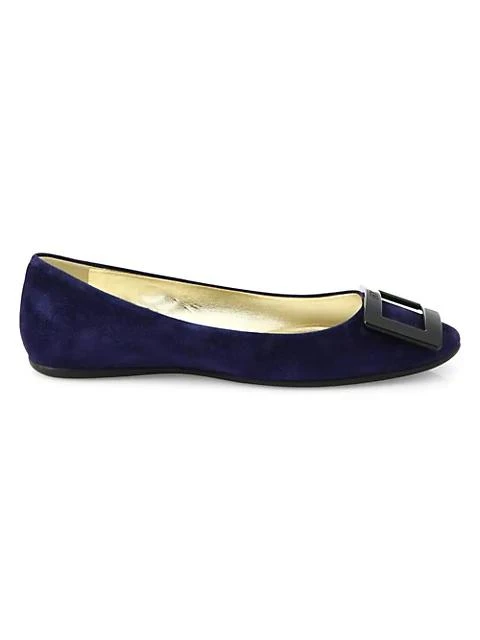 商品Roger Vivier|Gommette Suede Flats,价格¥4468,第1张图片