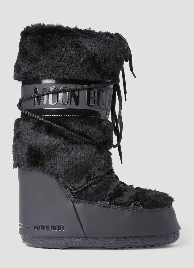 Icon Faux Fur Snow Boots in Black商品第1张图片规格展示