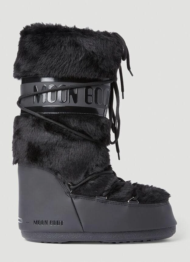 商品Moon Boot|Icon Faux Fur Snow Boots in Black,价格¥2673,第1张图片