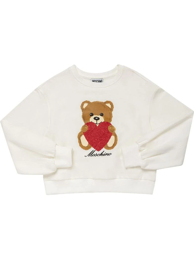 商品Moschino|Printed Embellished Cotton Sweatshirt,价格¥1214,第1张图片