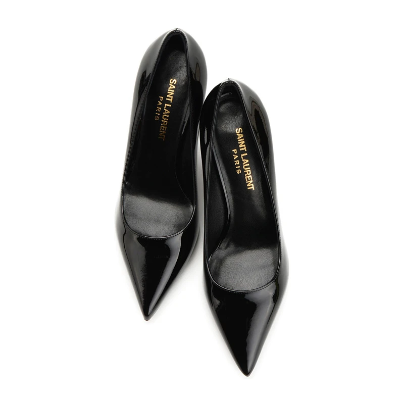 YSL 圣罗兰 女士黑色漆皮高跟鞋   375368-B8I00-1000 商品