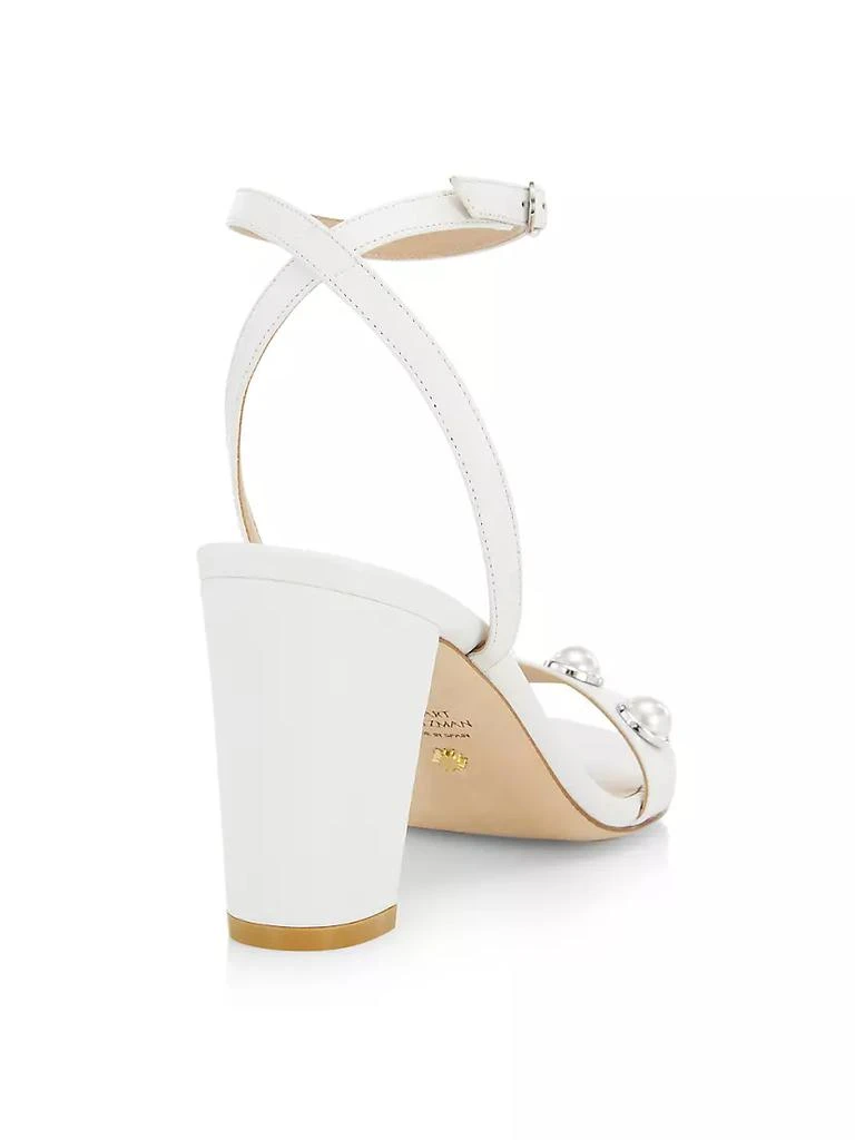 商品Stuart Weitzman|Nearlybare Portia 85MM Leather Sandals,价格¥3665,第3张图片详细描述