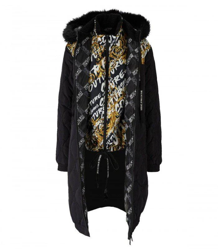 商品Versace|Versace Jeans Couture Baroque Detailed Hooded Parka,价格¥4511,第1张图片