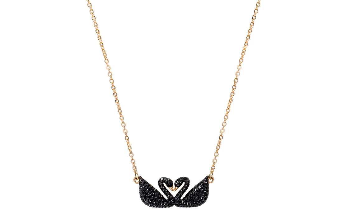 商品[国内直发] Swarovski|[预售3天]施华洛世奇 浪漫双黑天鹅 仿水晶 项链 女款 黑色,价格¥508,第1张图片