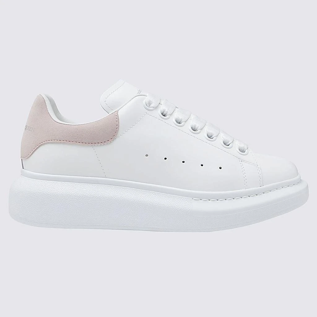 商品Alexander McQueen|ALEXANDER MCQUEEN WHITE LEATHER OVERSIZED SNEAKERS,价格¥3602,第1张图片