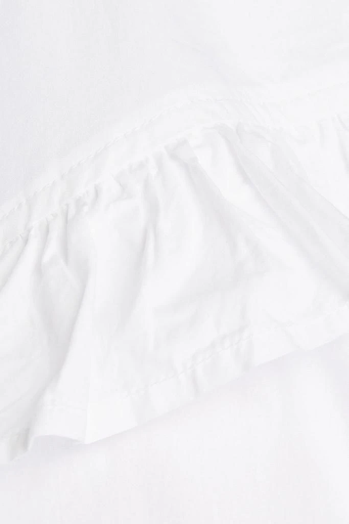 商品Ganni|Ruffle-trimmed organic cotton-poplin shirt,价格¥574,第4张图片详细描述