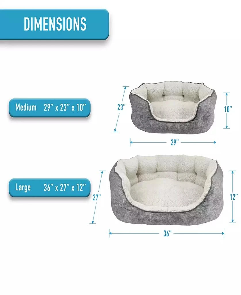 商品Arlee Home Fashions|Cozy Soft Pet Bed,价格¥1060,第5张图片详细描述