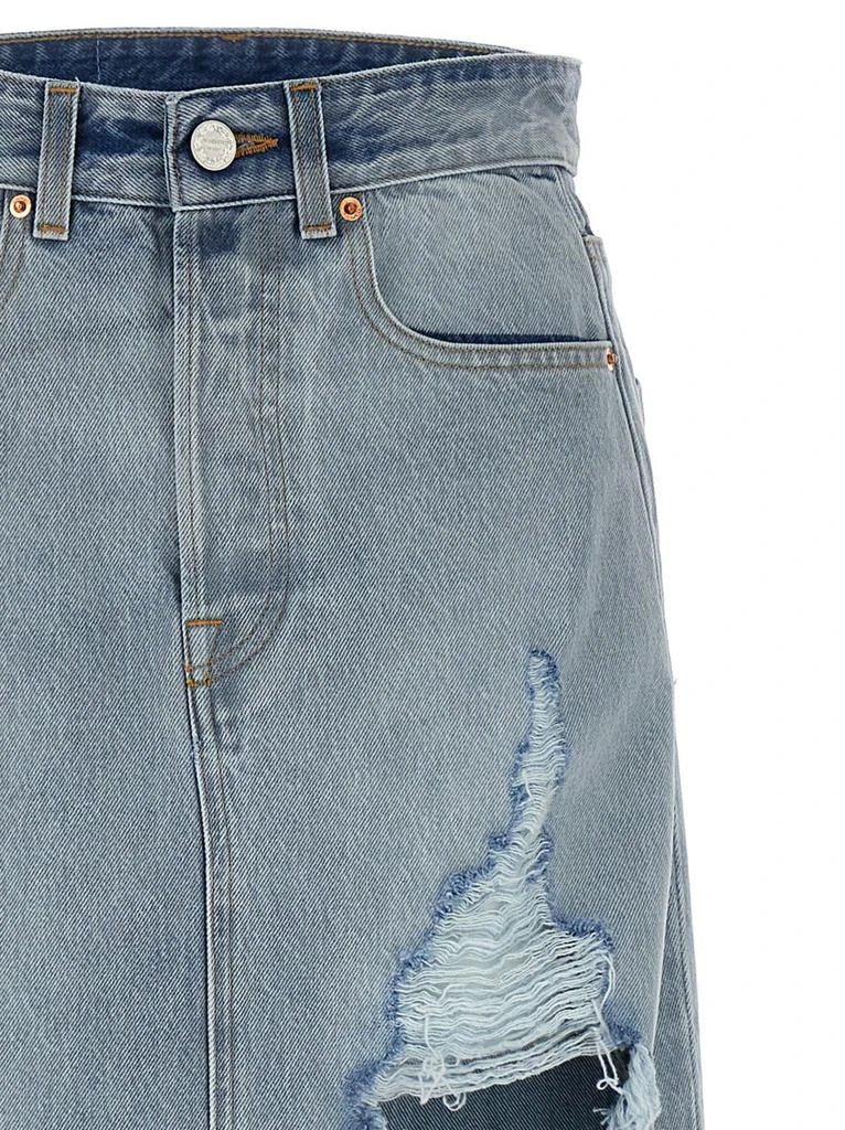 商品Vetements|'Destroyed Denim Maxi Skirt' Skirt,价格¥6393,第3张图片详细描述