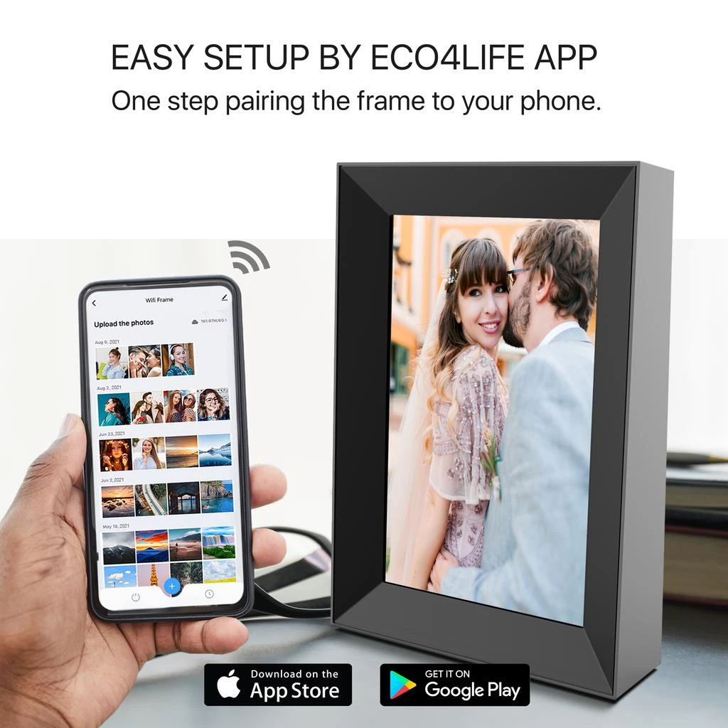 商品Eco4Life|8" WIFI Picture Frame with Auto Rotation,价格¥731,第2张图片详细描述