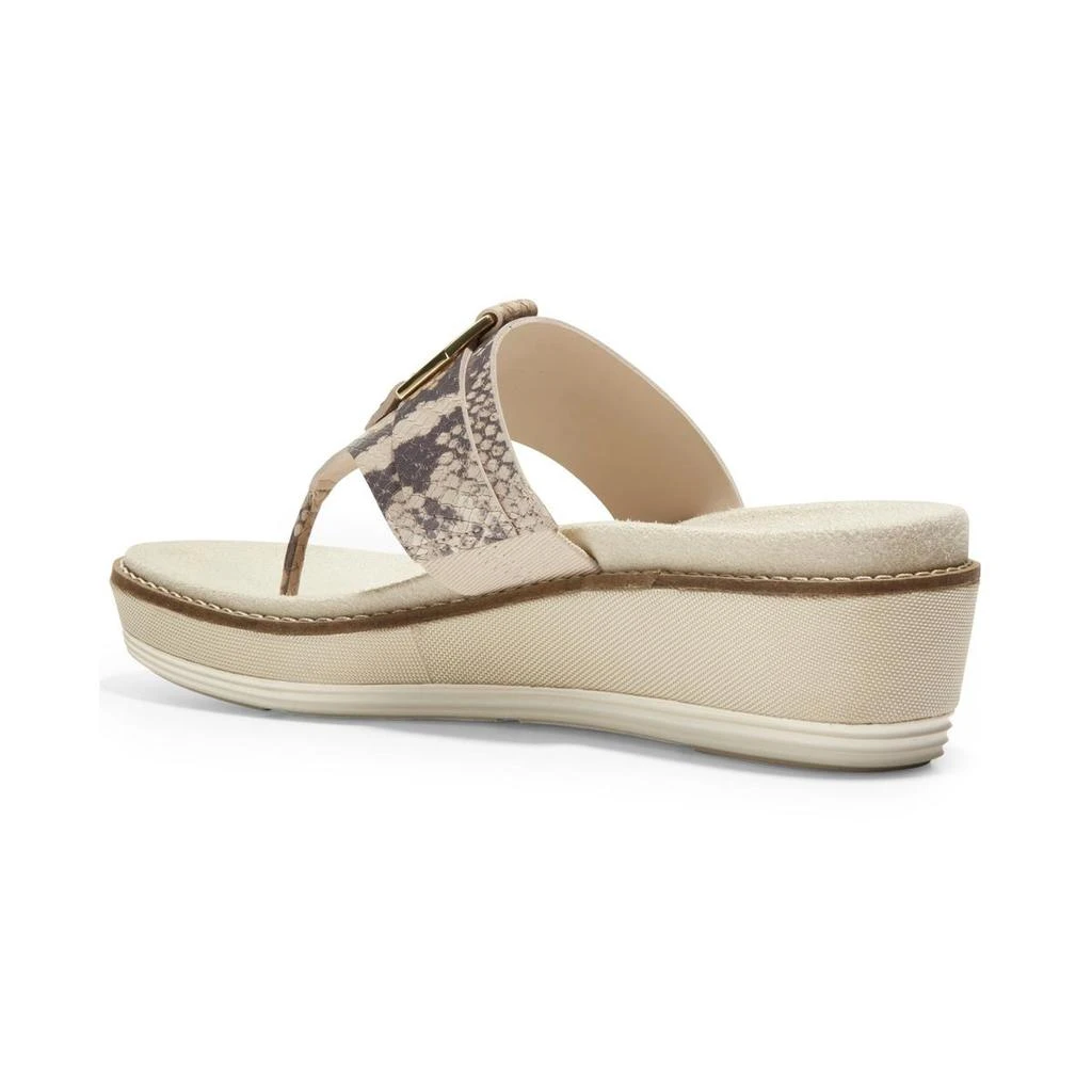 商品Cole Haan|Cole Haan Womens Original Grand Leather Snake Print Flatform Sandals,价格¥246,第3张图片详细描述