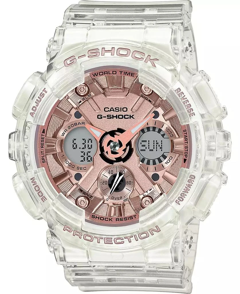 商品G-Shock|Women's Analog-Digital Clear Resin Strap Watch 45.9mm GMAS120SR-7A,价格¥1063,第1张图片