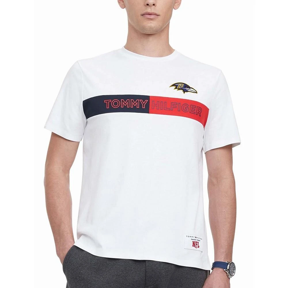 商品Tommy Hilfiger|Men's White Baltimore Ravens Core T-shirt,价格¥377,第2张图片详细描述