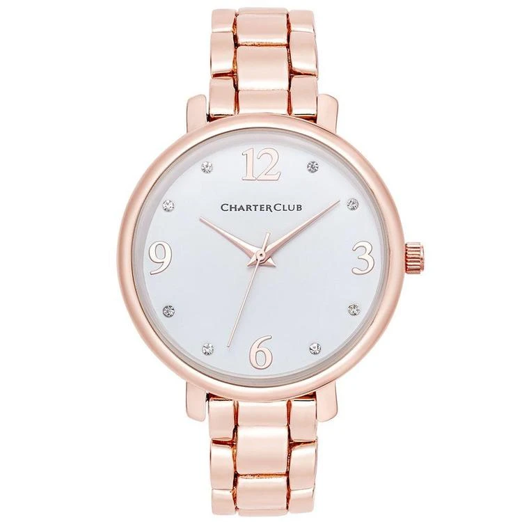 商品Charter Club|Women's Rose Gold-Tone Bracelet Watch 36mm, Created for Macy's,价格¥141,第1张图片