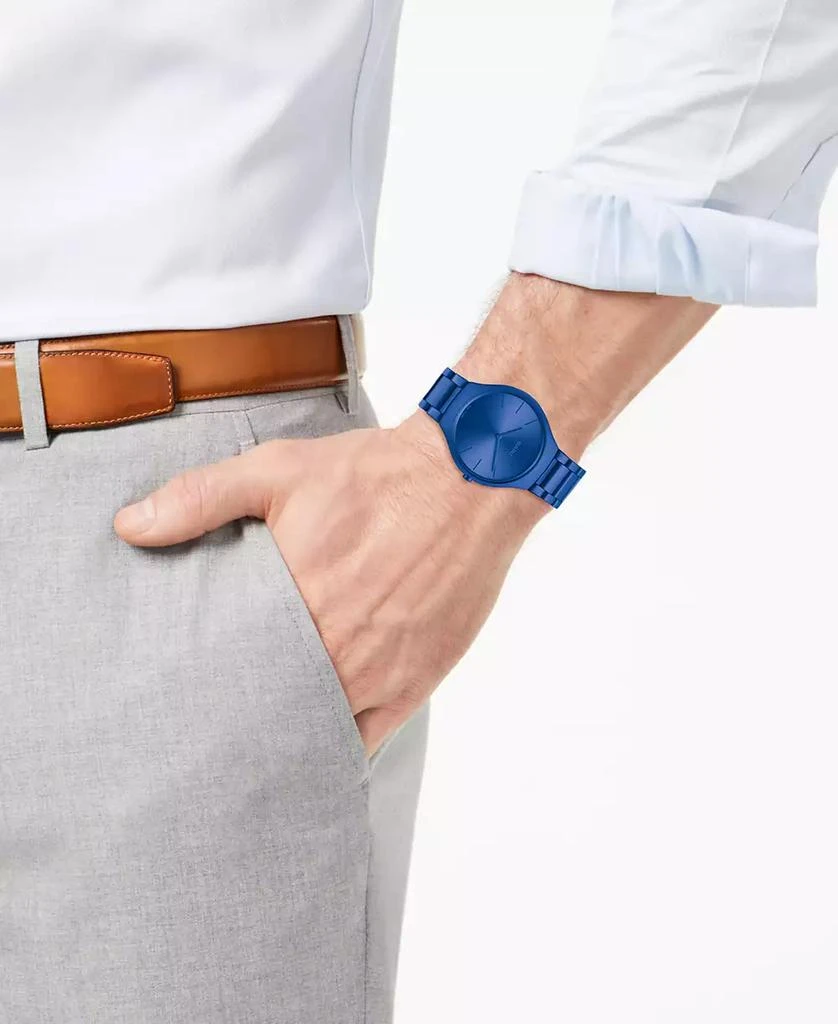 商品Rado|Unisex Swiss True Thinline Les Couleurs Le Corbusier Blue High-Tech Ceramic Bracelet Watch 39mm,价格¥12573,第4张图片详细描述