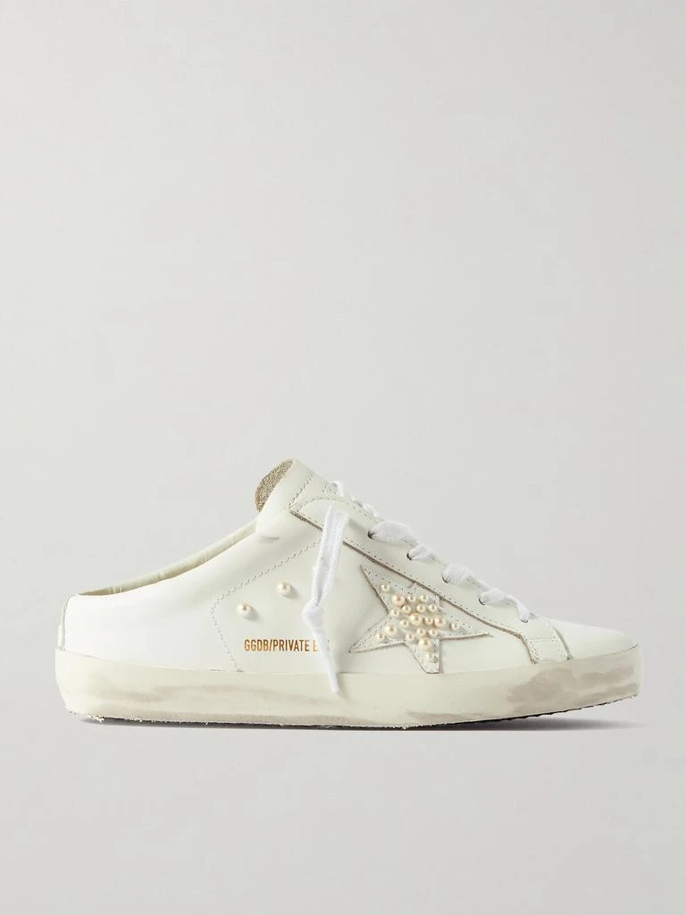 商品Golden Goose|Superstar Sabot 人造珍珠缀饰仿旧皮革套穿式运动鞋  - IT35,价格¥5080,第1张图片